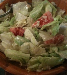 House salad w/ creamy italian dressing, Poor Herbies